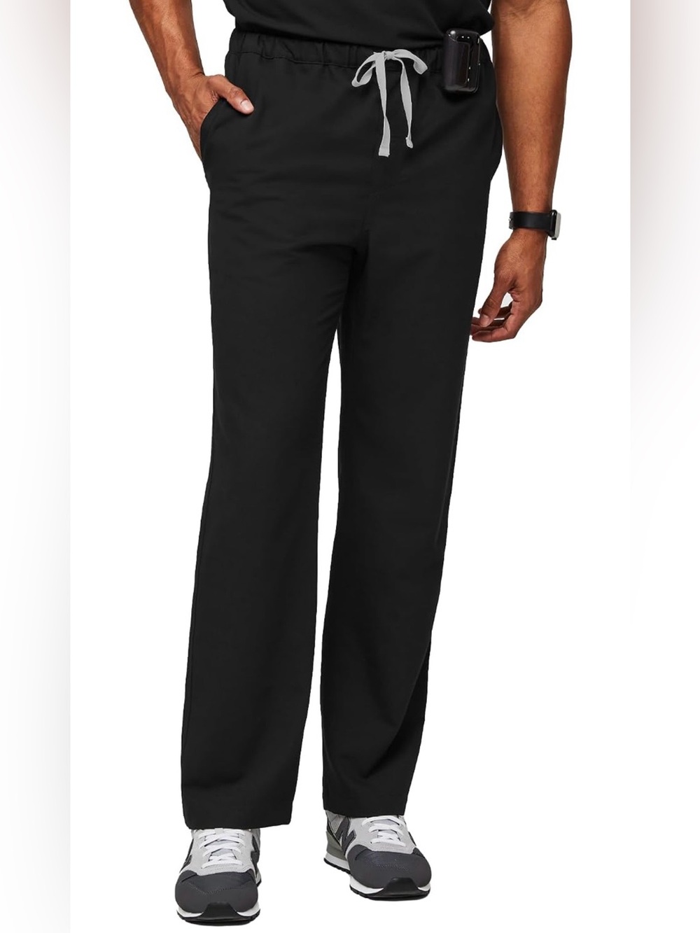 Figs Men’s Black Pisco Basic Scrub Pants Straight Leg FIONx Fabric| Size: small